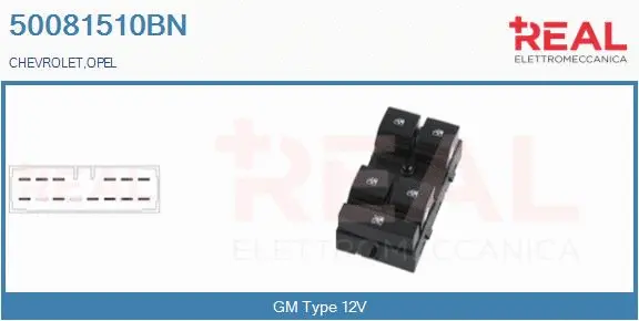 Switch, window regulator (50081510BN)