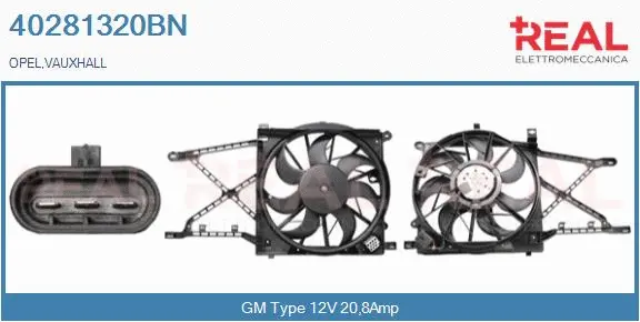 Electric Motor, radiator fan (40281320BN)