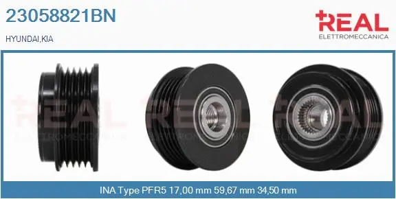 Belt Pulley, alternator (23058821BN)