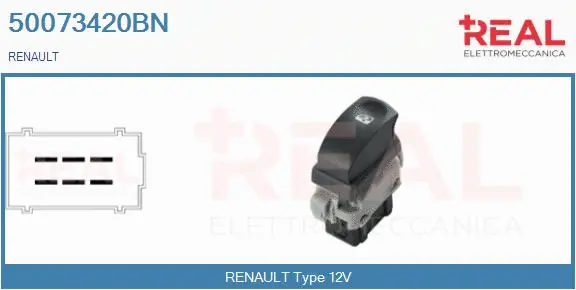 Switch, window regulator (50073420BN)