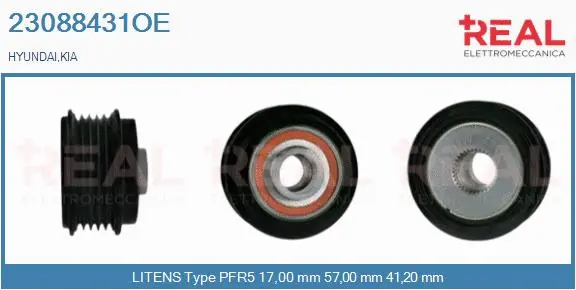 Belt Pulley, alternator (23088431OE)