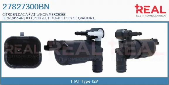 Washer Fluid Pump, window cleaning (27827300BN)