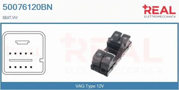 Switch, window regulator (50076120BN)