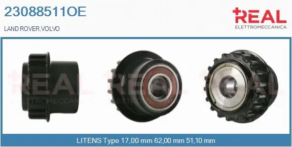 Belt Pulley, alternator (23088511OE)