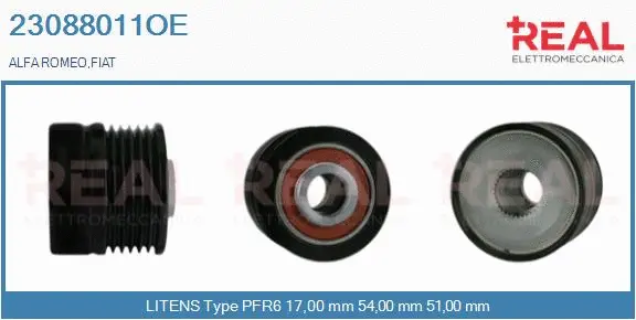 Belt Pulley, alternator (23088011OE)