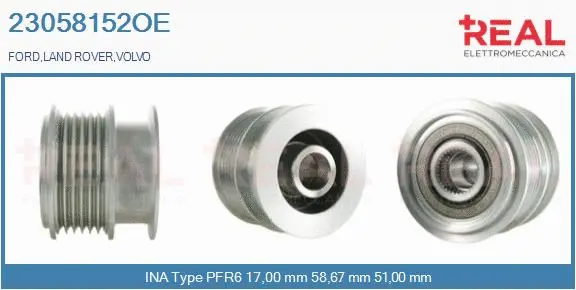 Belt Pulley, alternator (23058152OE)