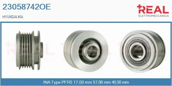Belt Pulley, alternator (23058742OE)