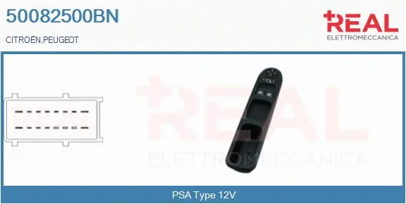 Switch, window regulator (50082500BN)