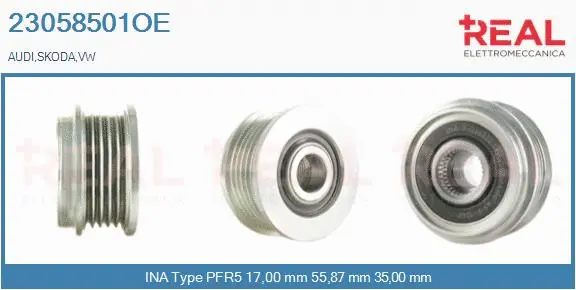 Belt Pulley, alternator (23058501OE)