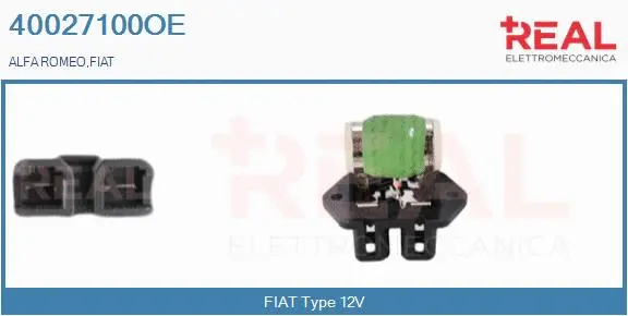 Series resistor, electric motor (radiator fan) (40027100OE)