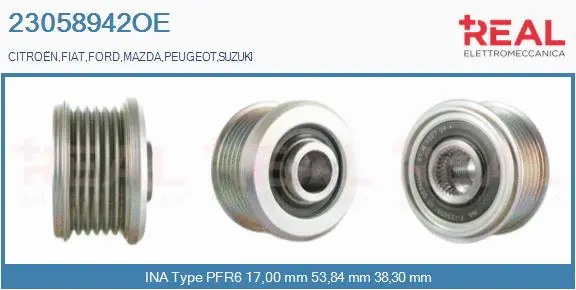 Belt Pulley, alternator (23058942OE)