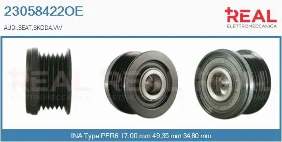 Belt Pulley, alternator (23058422OE)