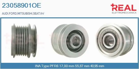 Belt Pulley, alternator (23058901OE)