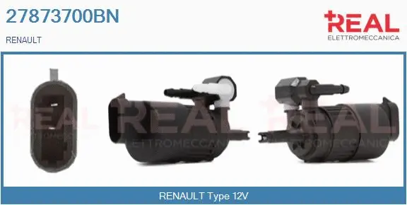 Washer Fluid Pump, window cleaning (27873700BN)