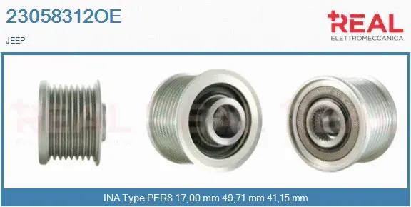 Belt Pulley, alternator (23058312OE)