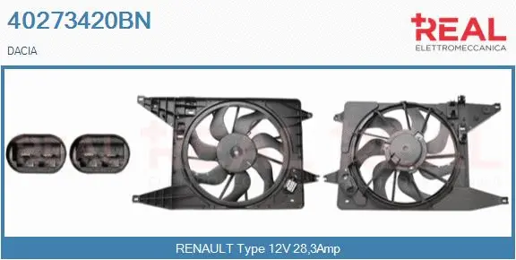 Electric Motor, radiator fan (40273420BN)