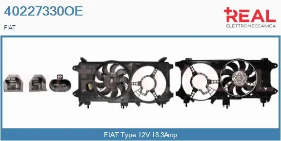 Electric Motor, radiator fan (40227330OE)
