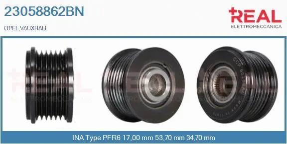 Belt Pulley, alternator (23058862BN)
