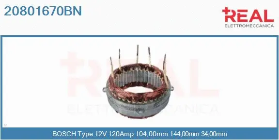 Stator, alternator (20801670BN)