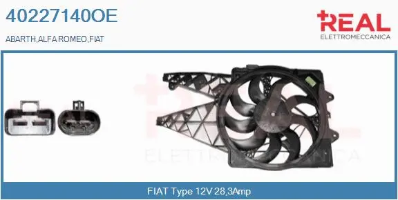 Electric Motor, radiator fan (40227140OE)