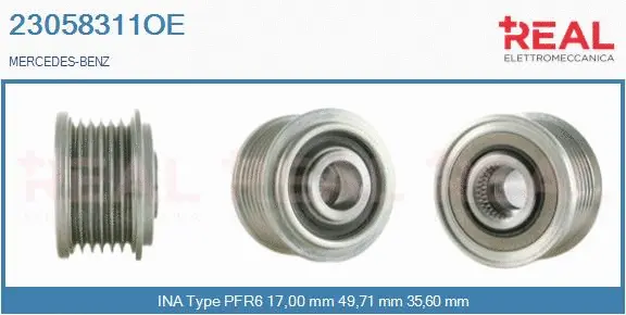 Belt Pulley, alternator (23058311OE)