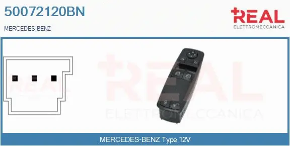 Switch, window regulator (50072120BN)