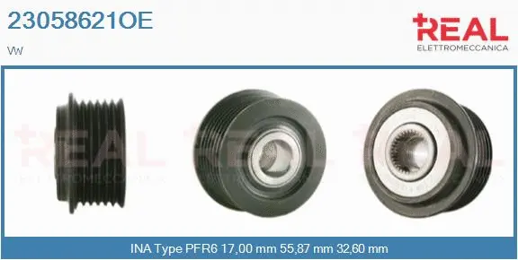 Belt Pulley, alternator (23058621OE)