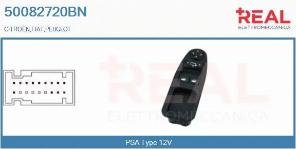 Switch, window regulator (50082720BN)
