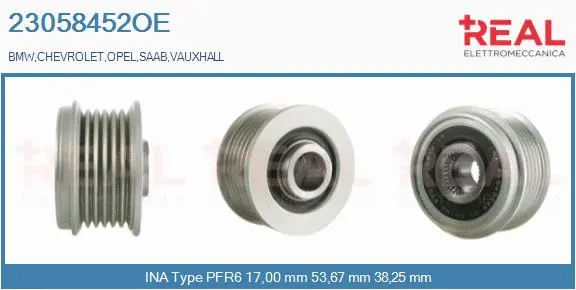 Belt Pulley, alternator (23058452OE)