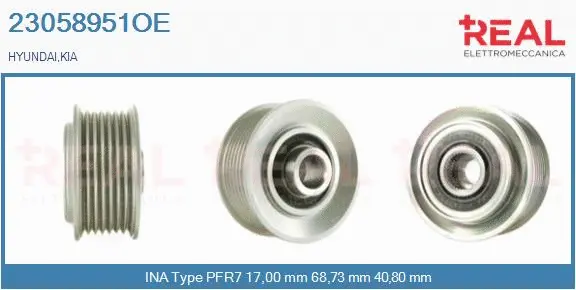 Belt Pulley, alternator (23058951OE)