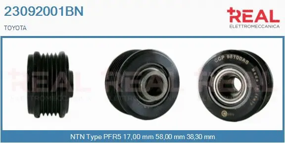 Belt Pulley, alternator (23092001BN)
