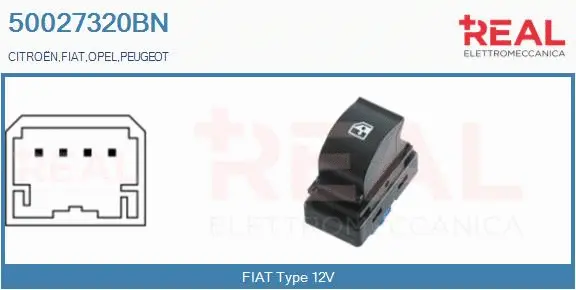 Switch, window regulator (50027320BN)