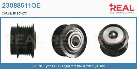 Belt Pulley, alternator (23088611OE)