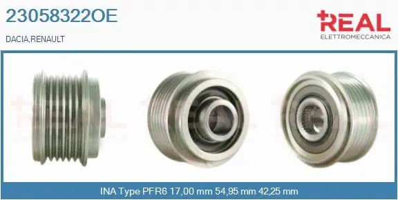 Belt Pulley, alternator (23058322OE)