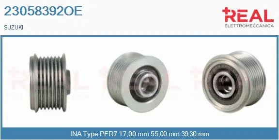 Belt Pulley, alternator (23058392OE)