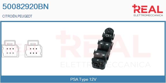 Switch, window regulator (50082920BN)