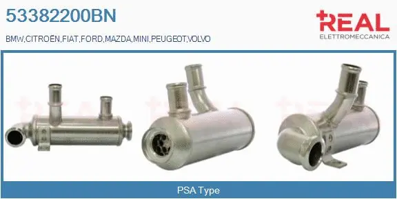 Cooler, exhaust gas recirculation (53382200BN)