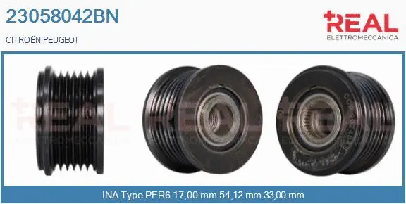 Belt Pulley, alternator (23058042BN)
