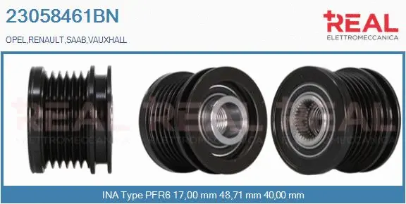 Belt Pulley, alternator (23058461BN)