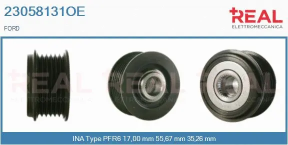 Belt Pulley, alternator (23058131OE)