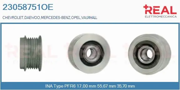 Belt Pulley, alternator (23058751OE)