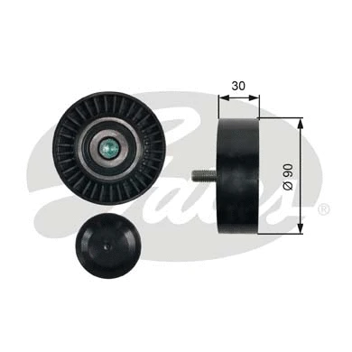 Deflection/Guide Pulley, V-ribbed belt (T36479)