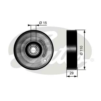 Tensioner Pulley, V-ribbed belt (T36160)