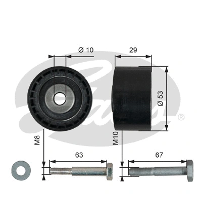 Deflection/Guide Pulley, timing belt (T42140)