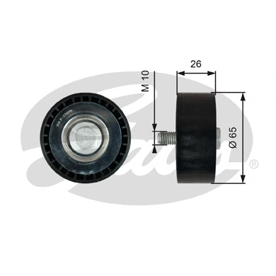 Deflection/Guide Pulley, V-ribbed belt (T36760)