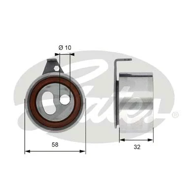 Tensioner Pulley, timing belt (T41313)