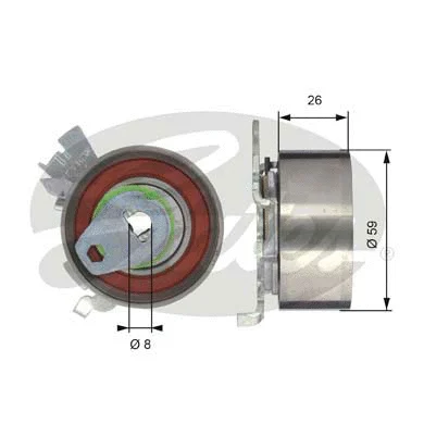 Tensioner Pulley, timing belt (T43040)