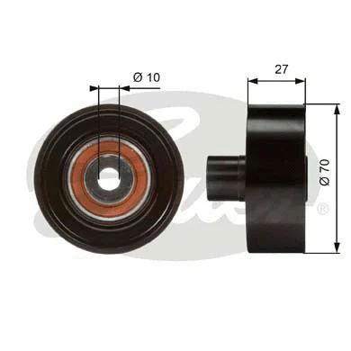 Deflection/Guide Pulley, V-ribbed belt (T36051)
