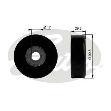 Deflection/Guide Pulley, V-ribbed belt (T38001)