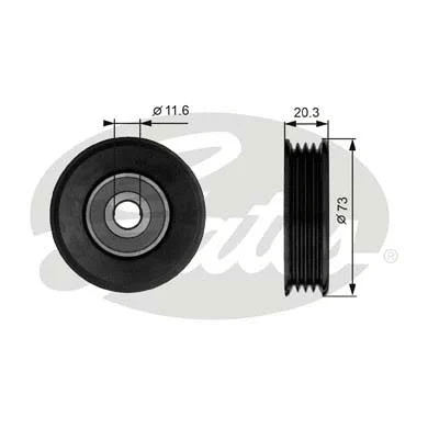Deflection/Guide Pulley, V-ribbed belt (T38031)